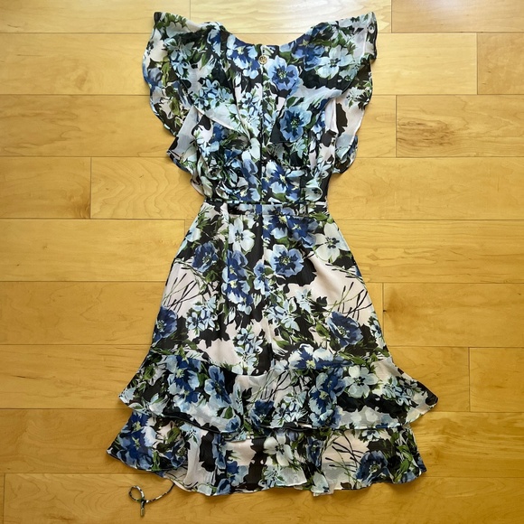 Tommy Hilfiger ~ Tropical Floral Flutter Midi Dress ~ Size 2 - Picture 5 of 8